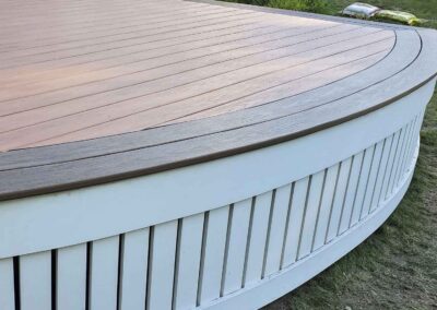 Custom Carpentry Round Deck Installation Contractors Carver Plympton Plymouth Duxbury Pinehills MA 1920px 1080px